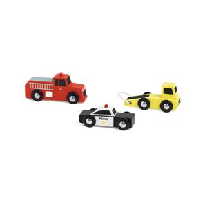 Classic World Køretøjer i træ – 3 udryknings- og servicebiler-2
