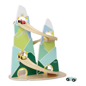 Classic World Mountain Racer Bilbane i træ - Med 3 biler-10