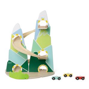 Classic World Mountain Racer Bilbane i træ - Med 3 biler-3