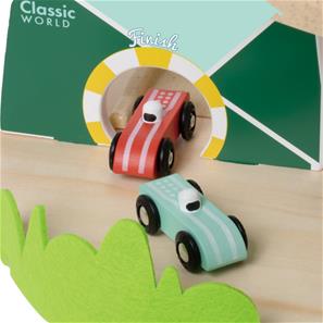 Classic World Mountain Racer Bilbane i træ - Med 3 biler-8