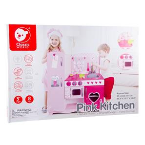 Classic World Pink Træ legekøkken til børn-6