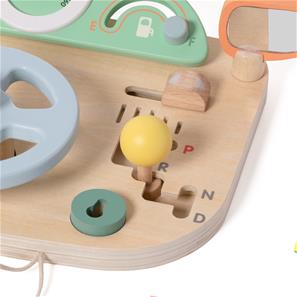 Classic World Træ BilRat med Instrumentbræt aktivitetslegetøj (fra 24 mdr.)-3