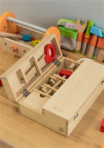 Classic World Træ Stor Værktøjskasse til børn (fra 3 år)-9