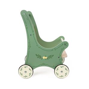 Classic World Vintage Dukke Klapvogn i træ med retro design-8
