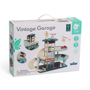 Classic World Vintage Træ Stort Parkeringshus med tilbehør-2