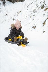 Dantoy Bobslæde med rat 94 cm til børn, Sort-2