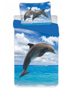 Delfin Sengetøj - 100 procent bomuld