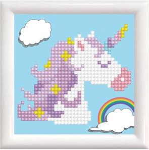 Diamond Dotz 10 x 10 cm - Unicorn i ramme