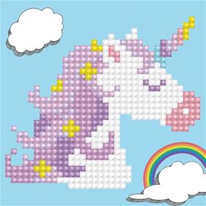 Diamond Dotz 10 x 10 cm - Unicorn i ramme-3