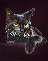 Diamond Dotz 28 x 36 cm - Midnight Cat med ramme
