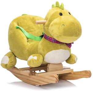 Dino Gyngehest i blødt plys med lyd og sele (fra 12 MDR)-5