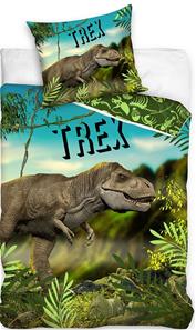 Dinosaur T-REX Sengetøj 140 x 200, 100 procent bomuld