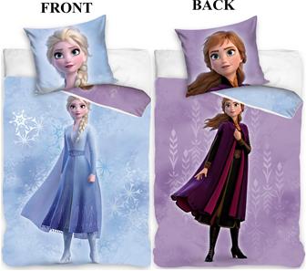 Disney Frost 2 Sengetøj med Anna og Elsa 2-i-1 - 100 procent bomuld