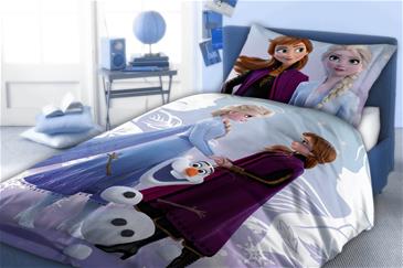 Disney Frost Anna, Elsa og Oluf Sengetøj - 100 procent bomuld-2