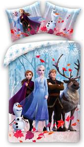Disney Frost Sengetøj med Elsa, Anna, Kristoffer, Olaf & Sven