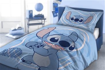 Disney Stitch Sengetøj (Blåt) - 100 procent bomuld