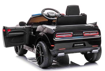 Dodge Challenger SRT POLITI elbil til børn 12v m/2.4G Remote, Lædersæde-8
