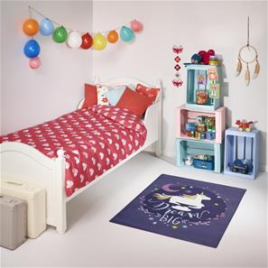 Drømme Enhjørning / Dream Unicorn De Luxe gulvtæppe til børn 95x125-2