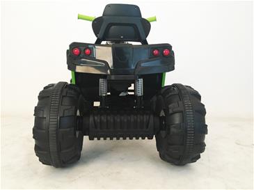 EL ATV Black til børn 12V med gummihjul. Sort/Grøn-2