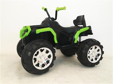 EL ATV Black til børn 12V med gummihjul. Sort/Grøn-3