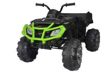 EL ATV XL til børn 12V med gummhjul, Sort / Grøn-5