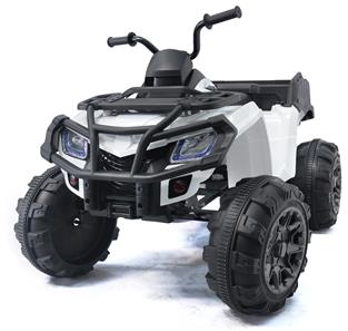 EL ATV XL til børn 24V med gummihjul, Hvid
