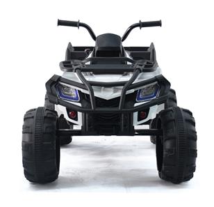 EL ATV XL til børn 24V med gummihjul, Hvid-3