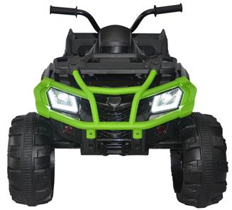EL ATV XL til børn 24V med gummihjul, Sort/Grøn-2