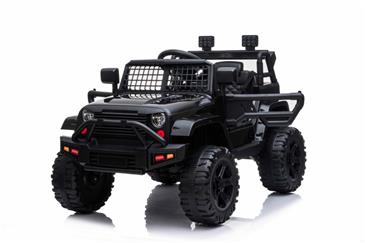 EL Børne Black SUV 12V m/2.4G + Gummihjul + Lædersæde + Lithium-10