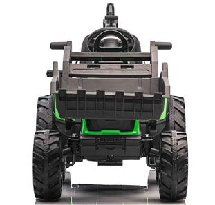 EL Traktor med  Frontskovl + Gravekran + Trailer til Børn 21,6V Grøn-5