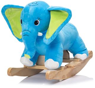 Elefant Gyngehest i blødt plys med lyd (fra 12 MDR)