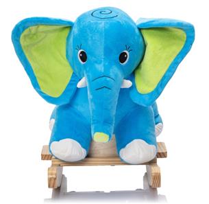 Elefant Gyngehest i blødt plys med lyd (fra 12 MDR)-3