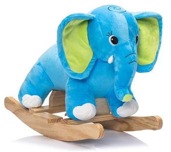 Elefant Gyngehest i blødt plys med lyd (fra 12 MDR)-4
