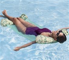 Everluxe Luksus Stof Bade liggestol / Lounge med bærestrop