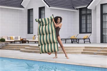 Everluxe Luksus Stof Poolmadras med Bærehåndtag-6