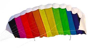 Faldskærmsdrage Rainbow 200 med 2 liner til børn fra 8 år