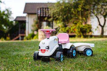 Falk Gå-Traktor + Trailer 2i1 designs 1-3 år, Hvid-7