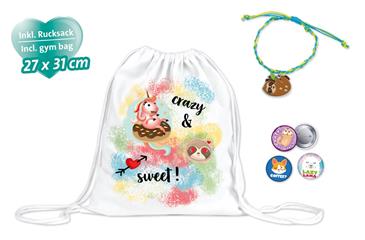 Fashion Batik 'Design din rygsæk af hør' sæt til børn fra 8 år-2