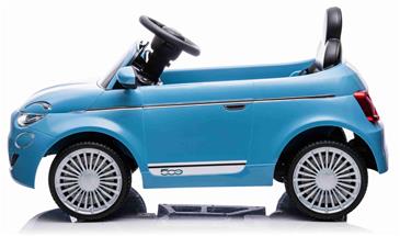  Fiat 500e Elbil til børn 12V m/Lædersæde, Gummihjul, 2.4G remote-3