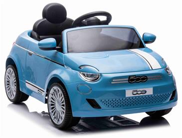  Fiat 500e Elbil til børn 12V m/Lædersæde, Gummihjul, 2.4G remote-6