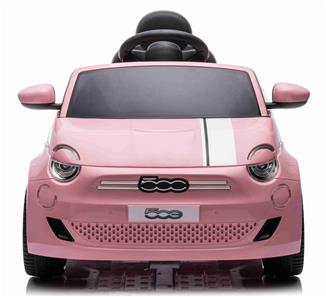  Fiat 500e Elbil til børn 12V m/Lædersæde, Gummihjul, 2.4G remote Pink-2