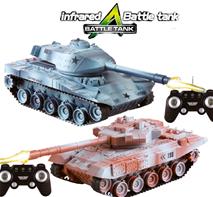 Fjernstyret Battle Tanks med IR Kampsystem Grå / Sand 27,5 cm (2 stk)