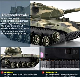 Fjernstyret Battle Tanks med IR Kampsystem Grå / Sand 27,5 cm (2 stk)-6