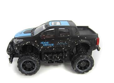 Fjernstyret Mud Off-Road Truck 1:18 Sort/Blå, 2.4G-3