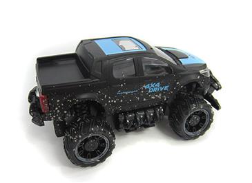 Fjernstyret Mud Off-Road Truck 1:18 Sort/Blå, 2.4G-5