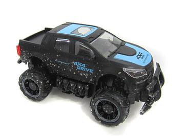 Fjernstyret Mud Off-Road Truck 1:18 Sort/Blå, 2.4G-6