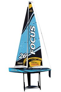 Focus V3 RC Sejlbåd – Stor 2,4 GHz RTR Yacht FlySky i6 Blå
