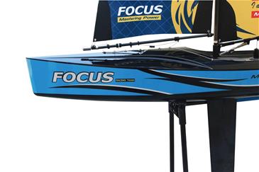 Focus V3 RC Sejlbåd – Stor 2,4 GHz RTR Yacht FlySky i6 Blå-7