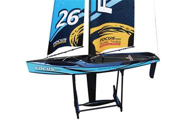 Focus V3 RC Sejlbåd – Stor 2,4 GHz RTR Yacht FlySky i6 Blå-8