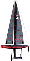 Focus V3 RC Sejlbåd – Stor 2,4 GHz RTR Yacht FlySky i6 Rød